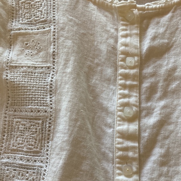 J Jill linen tunic, Pet. Medium, ecru - Picture 7 of 7